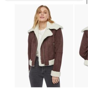 Suede aviator jacket